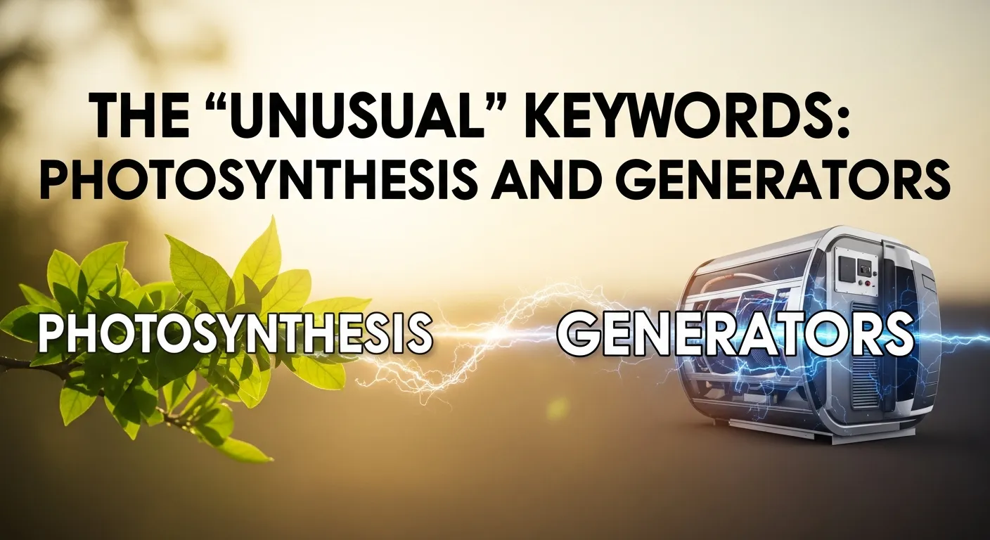 The Unusual Keywords Photosynthesis and Generators