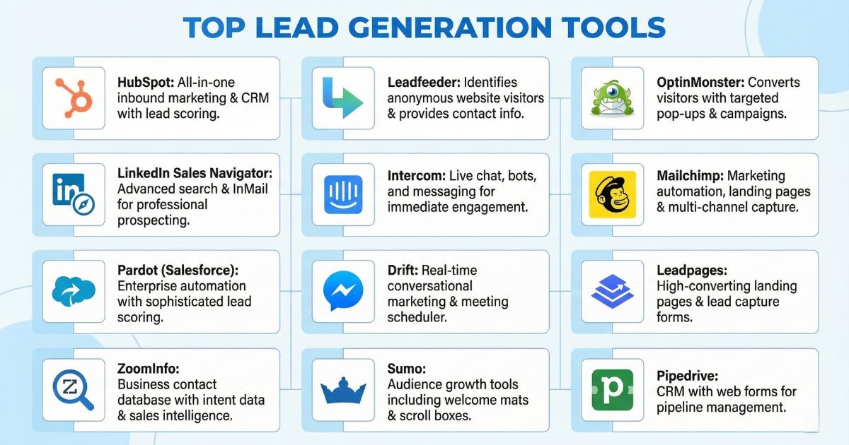 12 Best Lead Generation Tools to Supercharge Your Sales Pipeline 2 Lead Generation Tools